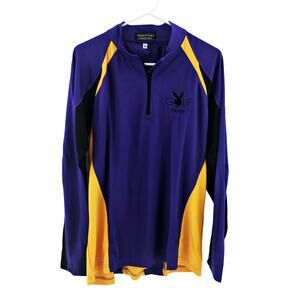 Playboy L/S Polo Shirt Purple Moisture Wicking Quick Dry Breathable
